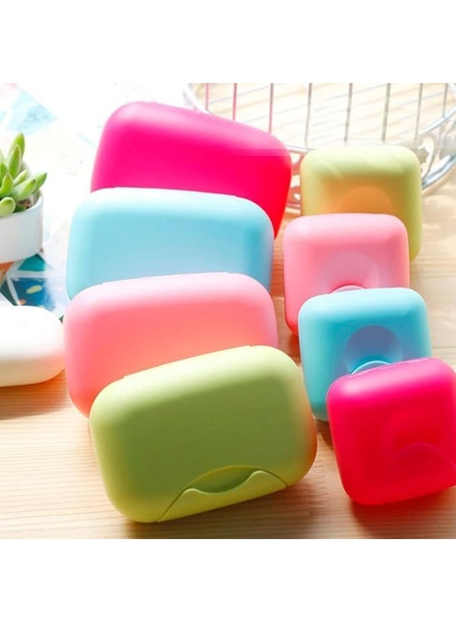 حامل صابون بلاستيكي محكم الغلق للسفر للاستحمام المنزلي والحمام - الوان متنوعة - Image 2